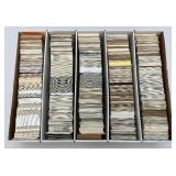 Large Box Of Misc. Unsorted Sports Cards Some With Protective Sleeves