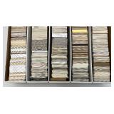 Large Box Of Misc. Unsorted Sports Cards Some With Protective Sleeves