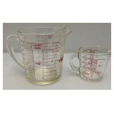 Vintage Pyrex 1 Cup And Fire King 1 Quart Glass Measuring Cups