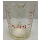 Vintage Pyrex 1 Cup And Fire King 1 Quart Glass Measuring Cups