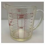 Vintage Pyrex 1 Cup And Fire King 1 Quart Glass Measuring Cups