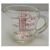 Vintage Pyrex 1 Cup And Fire King 1 Quart Glass Measuring Cups