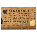 Vintage Wood And Brushed Chrome PANASONIC Model RE-7700 AM/FM 2 Band Stereo (Turns On)