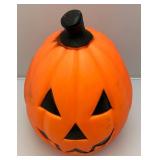 Vintage Blow Mold Halloween Pumpkin (Missing CordAnd Light) 21" Tall