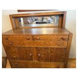 North Western Cabinet Company Oak Buffet with Mirror 42x20x48