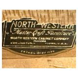 North Western Cabinet Company Oak Buffet with Mirror 42x20x48