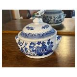 Churchill Blue Willow Covered Tureen with Lid England