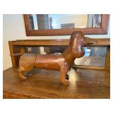 Vintage Copper Dachshund Dog Sculpture from Mexico