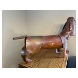 Vintage Copper Dachshund Dog Sculpture from Mexico