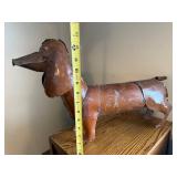 Vintage Copper Dachshund Dog Sculpture from Mexico