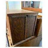 Vintage 6-Drawer Oak Desktop Organizer Cabinet
