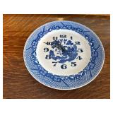 Blue Willow Pattern Plate Wall Clock Made in Japan
