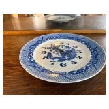 Blue Willow Pattern Plate Wall Clock Made in Japan