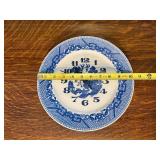 Blue Willow Pattern Plate Wall Clock Made in Japan