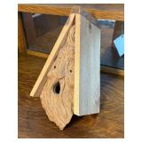 Hand-Carved Wood Birdhouse with Tree Spirit Face Design