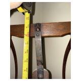 Vintage Wooden Snow Sled with Metal Runners and Steering Bar