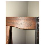 Vintage Wooden Snow Sled with Metal Runners and Steering Bar