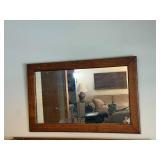 Rectangular Wood Framed Wall Mirror 32.5 x 20.5 Inches