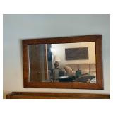 Rectangular Wood Framed Wall Mirror 32.5 x 20.5 Inches