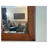 Rectangular Wood Framed Wall Mirror 32.5 x 20.5 Inches