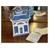 Willow Blue Collectables Pagoda Cookie Jar with Certificate