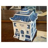 Willow Blue Collectables Pagoda Cookie Jar with Certificate