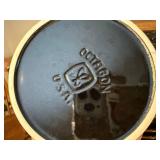 Ironstone Octagon USA Brown and Black Stoneware Dinnerware Set 8 Place Settings