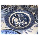 Blue Willow China Dinnerware Set with Plates, Bowls, Cups and Serving Pieces - 8 Place Settings