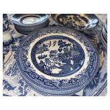 Blue Willow China Dinnerware Set with Plates, Bowls, Cups and Serving Pieces - 8 Place Settings