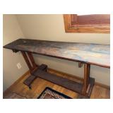 Rustic Wooden Plant Stand with Casters