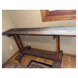 Rustic Wooden Plant Stand with Casters