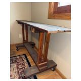 Rustic Wooden Plant Stand with Casters