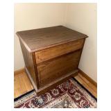 2-Drawer Wooden File Cabinet 25x18x24 Inches