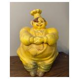 Vintage Regal Chef Cookie Jar Yellow Ceramic Pottery USA