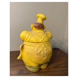 Vintage Regal Chef Cookie Jar Yellow Ceramic Pottery USA