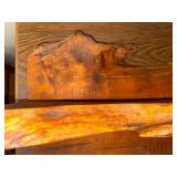 Handcrafted Live Edge Wooden Coat Rack with Hooks