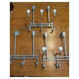 Set of 3 Over-the-Door Metal Coat Racks with Hooks