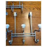 Set of 3 Over-the-Door Metal Coat Racks with Hooks
