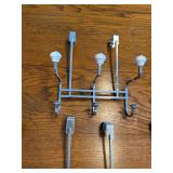 Set of 3 Over-the-Door Metal Coat Racks with Hooks