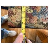 Vintage Upholstered Piano Bench with Floral Tapestry