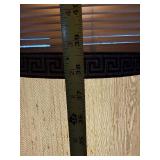 Vintage Brass Table Lamp with Drum Shade, 37 Inches Tall