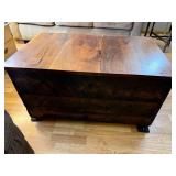 Wood Storage Chest with Walnut Top and Barn Board Sides