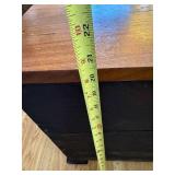 Wood Storage Chest with Walnut Top and Barn Board Sides