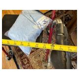 Adult Mobility Walker with Seat and Bag of Blue Terry Cloth Adult Bibs