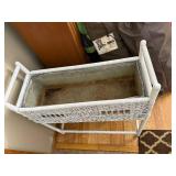 Wicker Plant Stand with Metal Liner and Handles