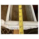 Wicker Plant Stand with Metal Liner and Handles