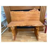 Live Edge Maple Bench with Natural Finish