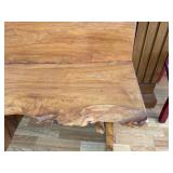 Live Edge Maple Bench with Natural Finish