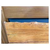 Live Edge Maple Bench with Natural Finish