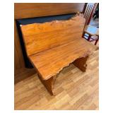Live Edge Maple Bench with Natural Finish